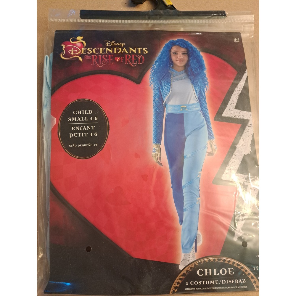 Disney Descendants The Rise of Red Chloe Costume Kids Small 4-6 5pc Set 8410542